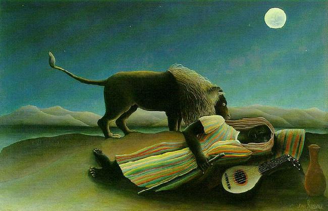Henri Rousseau The Sleeping Gypsy oil painting image